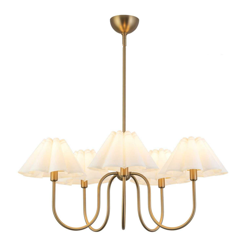 Alora Canada - CH610530BGFW - Five Light Chandelier - Rosemary - Brushed Gold/Folded White