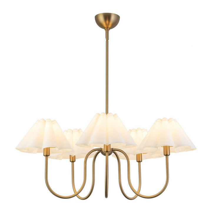 Alora Canada - CH610530BGFW - Five Light Chandelier - Rosemary - Brushed Gold/Folded White