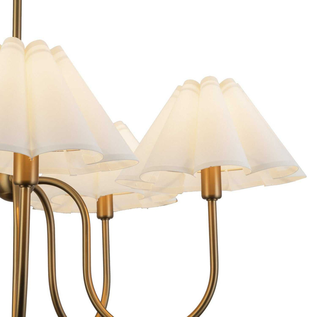 Alora Canada - CH610530BGFW - Five Light Chandelier - Rosemary - Brushed Gold/Folded White