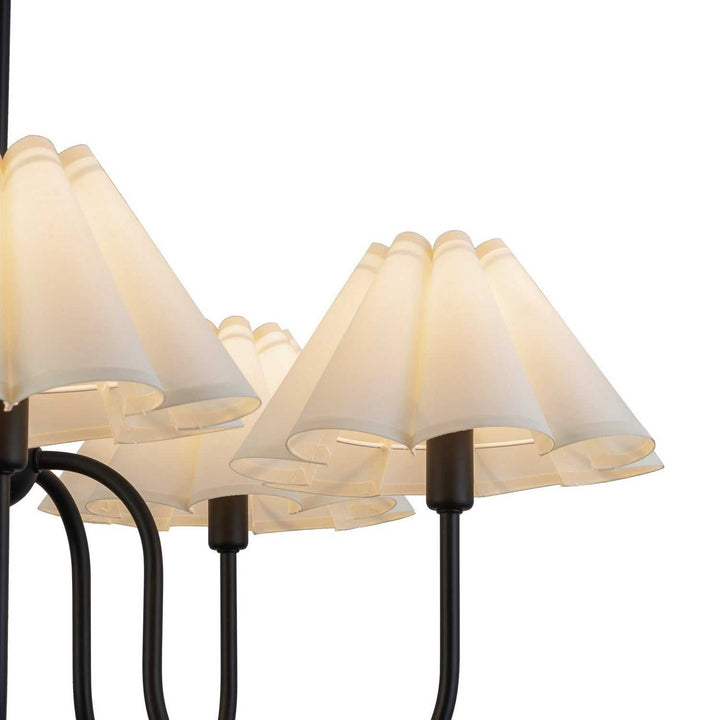 Alora Canada - CH610530MBFW - Five Light Chandelier - Rosemary - Matte Black/Folded White