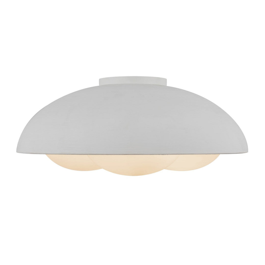 Alora Canada - FM495316AWOP - Three Light Flush Mount - Robyn - Antique White/Opal Glass