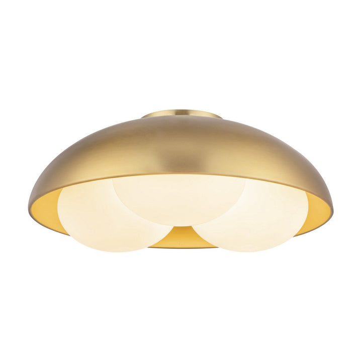 Alora Canada - FM495316BGOP - Three Light Flush Mount - Robyn - Brushed Gold/Opal Glass