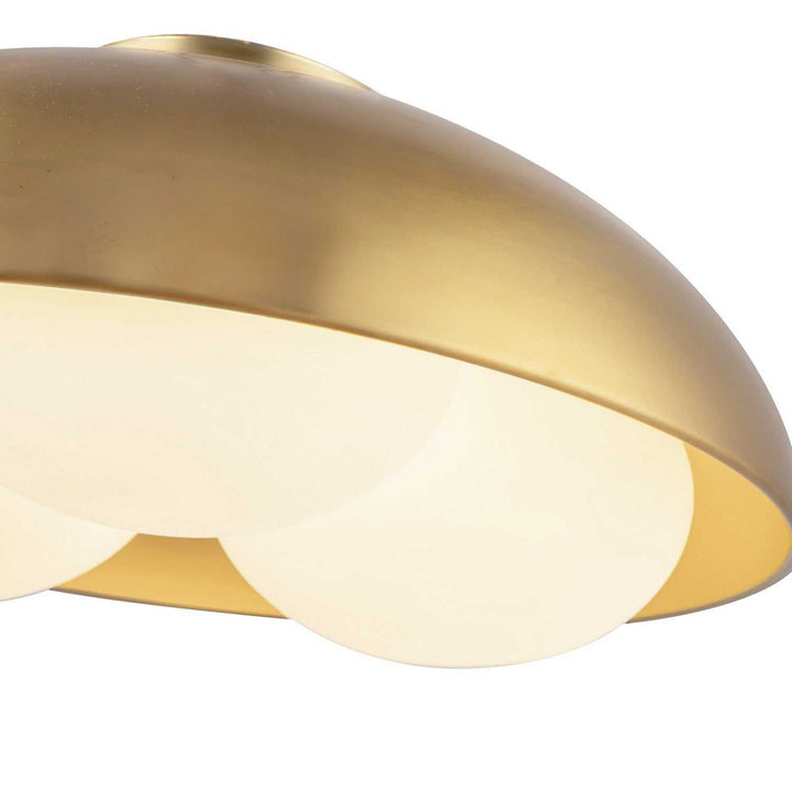 Alora Canada - FM495316BGOP - Three Light Flush Mount - Robyn - Brushed Gold/Opal Glass