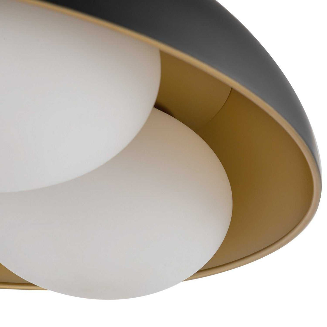 Alora Canada - FM495316MBOP - Three Light Flush Mount - Robyn - Matte Black/Opal Glass
