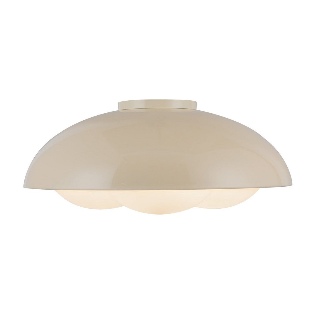 Alora Canada - FM495316PWOP - Three Light Flush Mount - Robyn - Pearl White/Opal Glass
