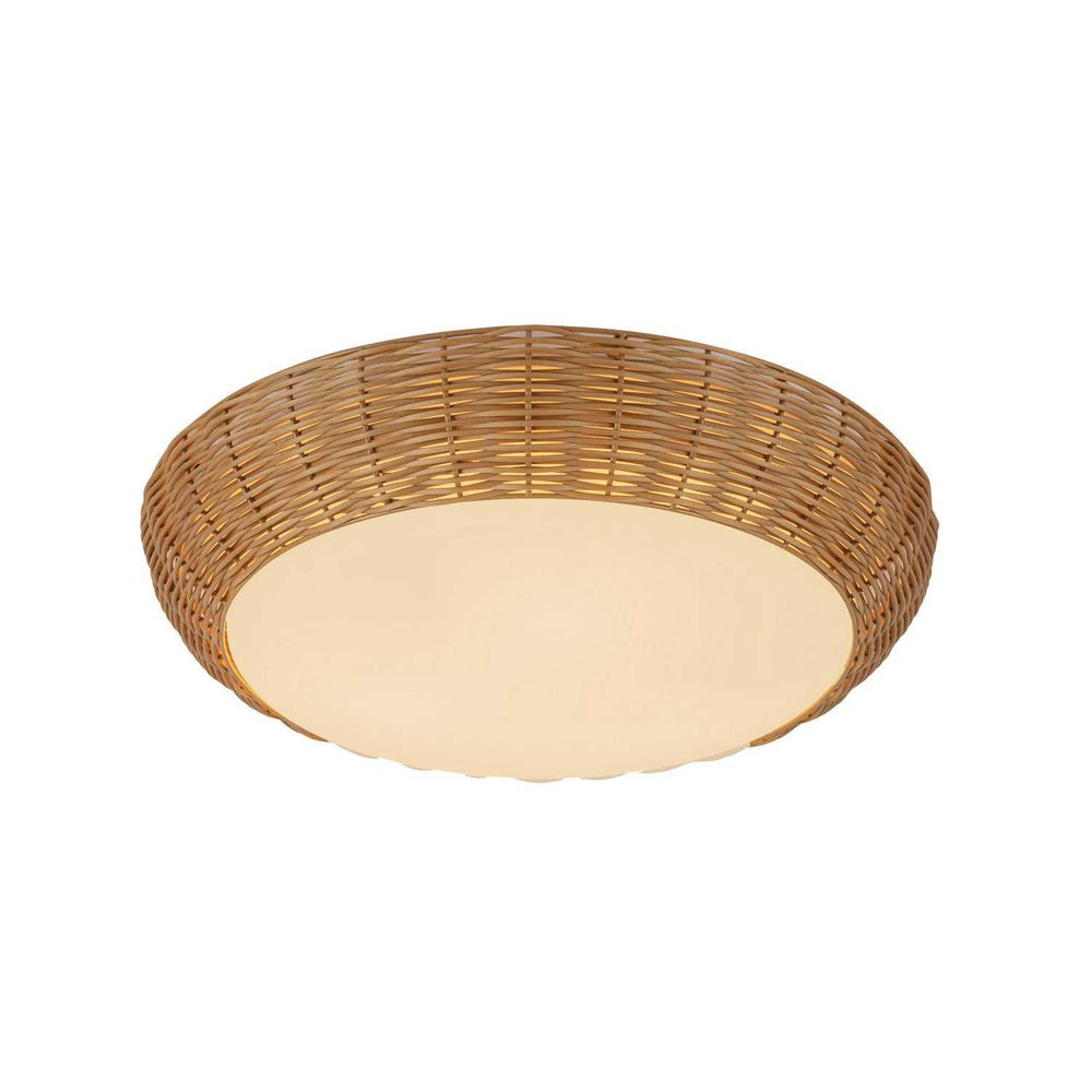 Alora Canada - FM511217RA - Three Light Flush Mount - Merida - Rattan