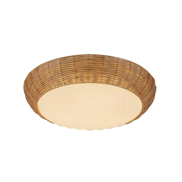 Alora Canada - FM511217RA - Three Light Flush Mount - Merida - Rattan