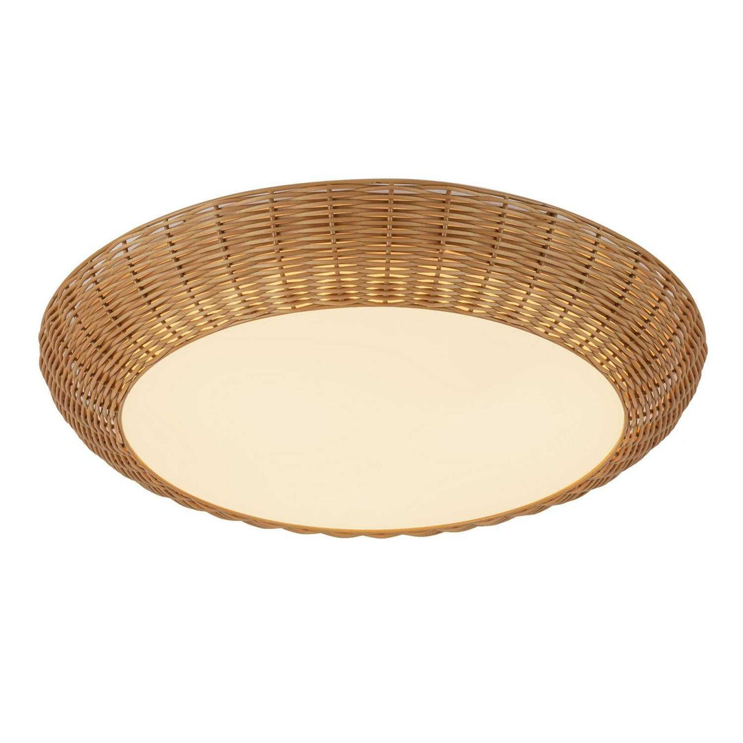 Alora Canada - FM511421RA - Three Light Flush Mount - Merida - Rattan
