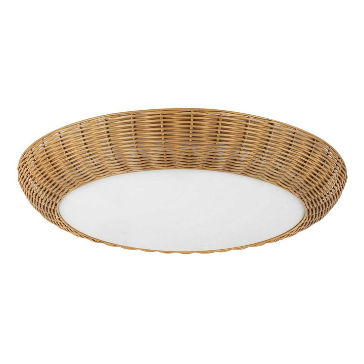 Alora Canada - FM511421RA - Three Light Flush Mount - Merida - Rattan