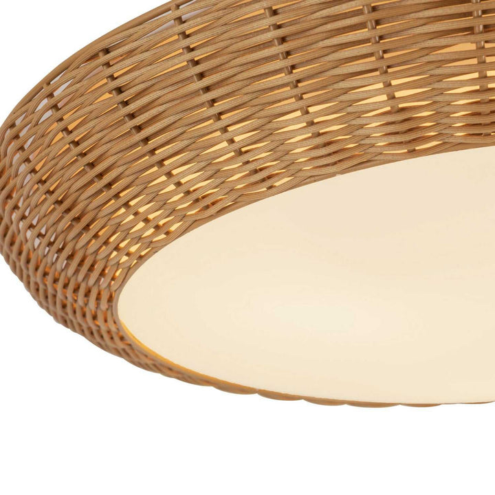 Alora Canada - FM511421RA - Three Light Flush Mount - Merida - Rattan