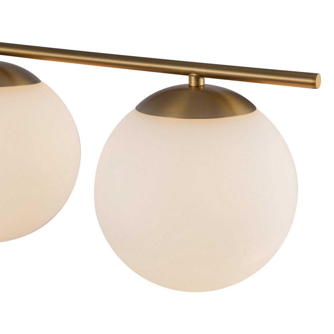 Alora Canada - LP421437BGOP - Four Light Linear Pendant - Zuri - Brushed Gold/Opal Glass