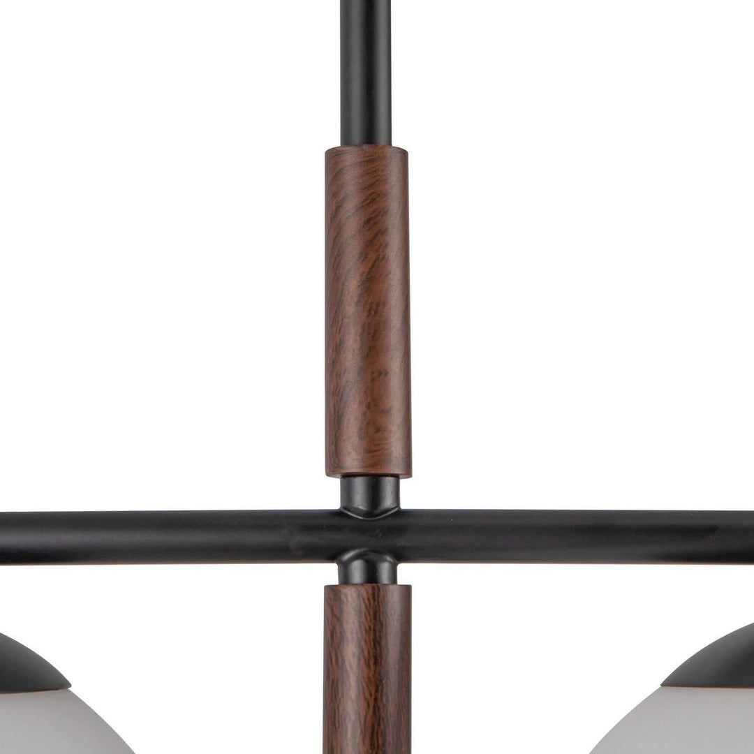 Alora Canada - LP421437MBOP - Four Light Linear Pendant - Zuri - Matte Black/Opal Glass