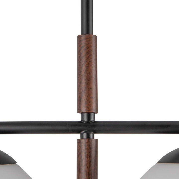 Alora Canada - LP421437MBOP - Four Light Linear Pendant - Zuri - Matte Black/Opal Glass