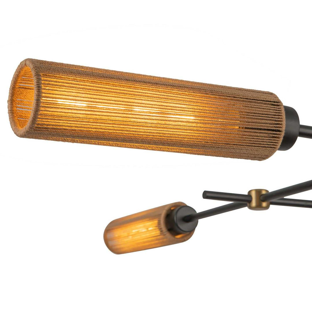 Alora Canada - LP491452MBTJ - Four Light Linear Pendant - Colby - Matte Black/Tan Jute