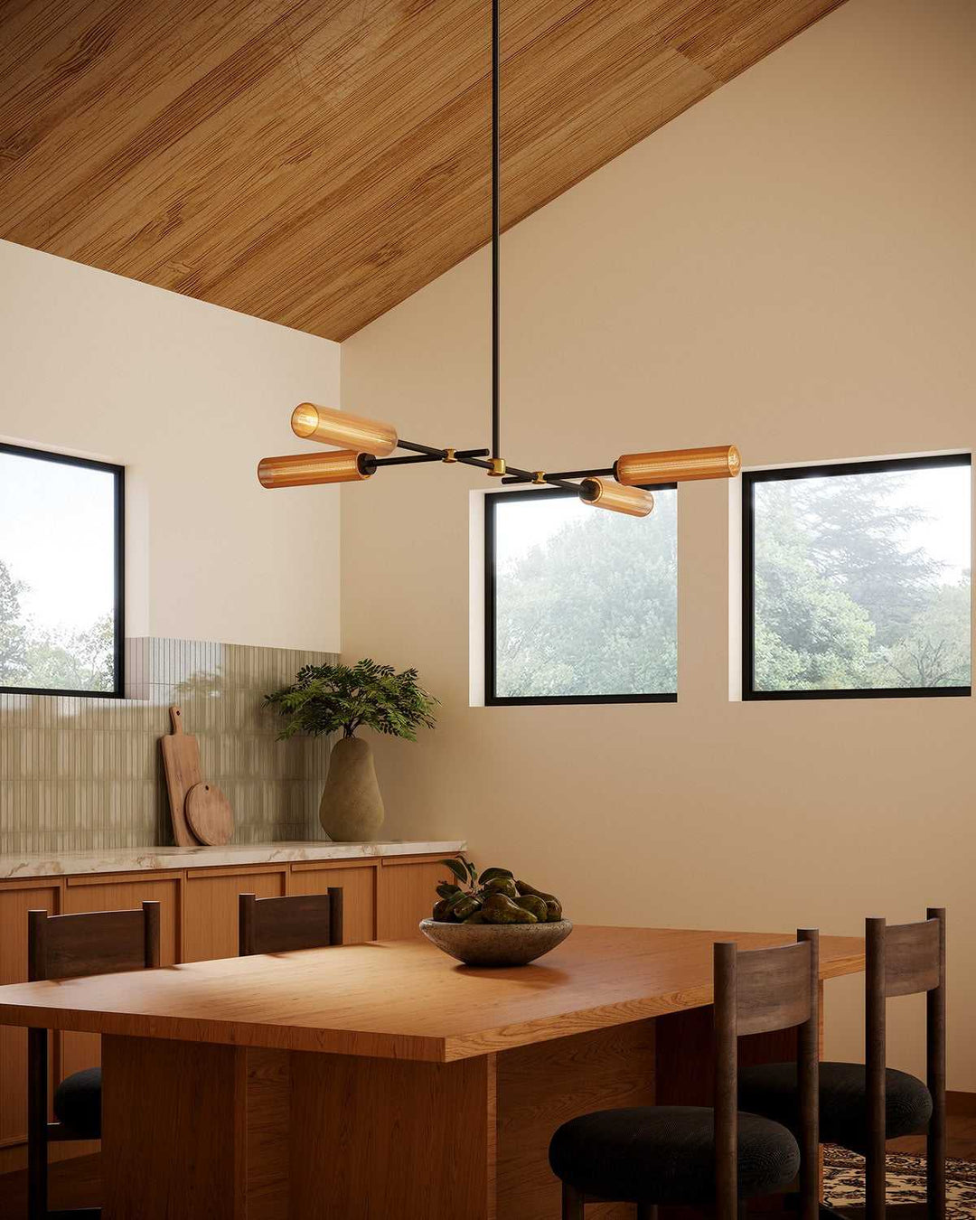 Alora Canada - LP491452MBTJ - Four Light Linear Pendant - Colby - Matte Black/Tan Jute