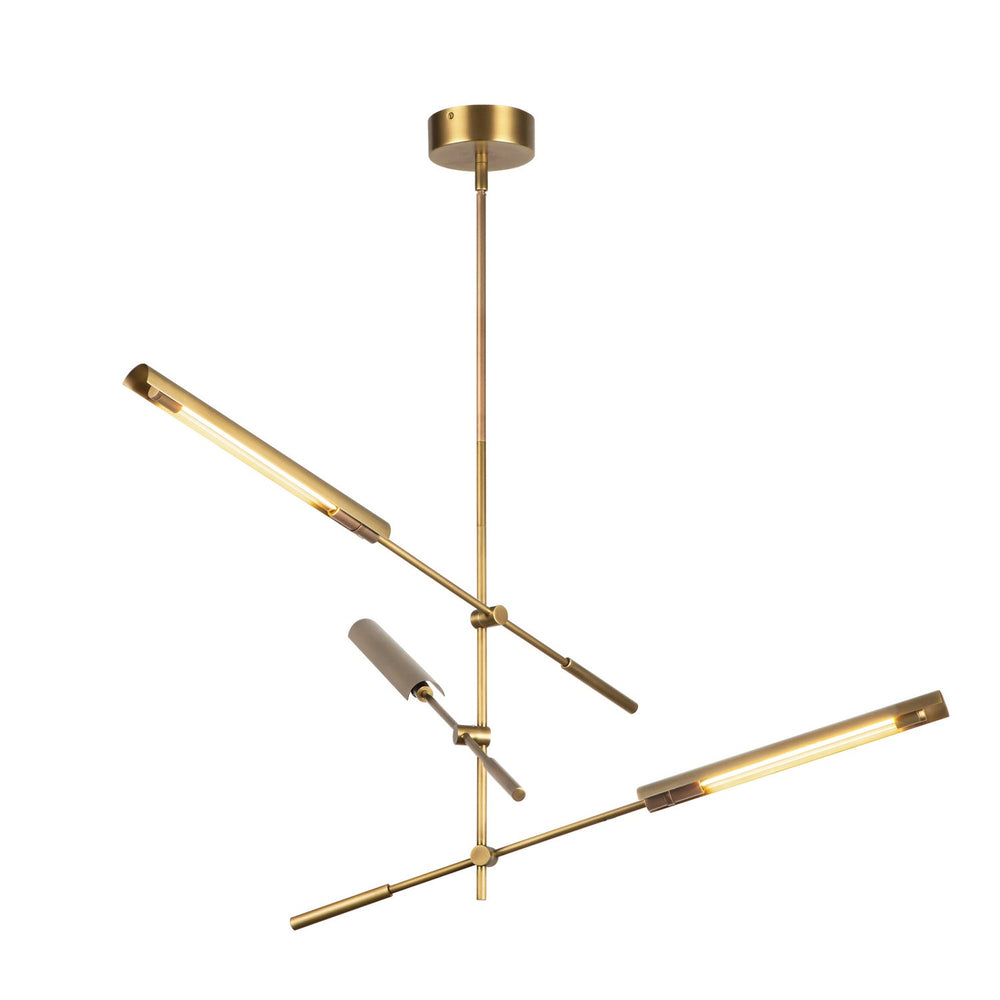 Astrid LED Pendant in Metal Shade/Vintage Brass Alora Canada