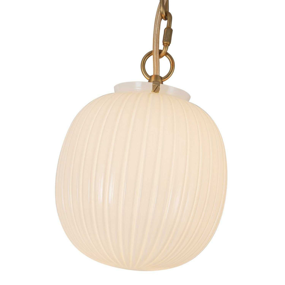 Alora Canada - MP579707BGGR - Three Light Pendant - Cherise - Brushed Gold/Glossy Ribbed Opal Glass