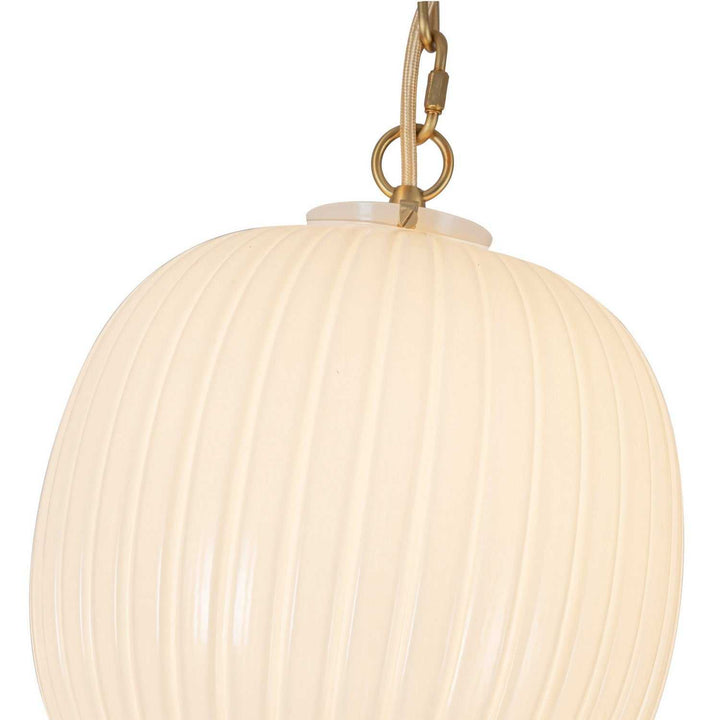 Alora Canada - MP579712BGGR - Three Light Pendant - Cherise - Brushed Gold/Glossy Ribbed Opal Glass