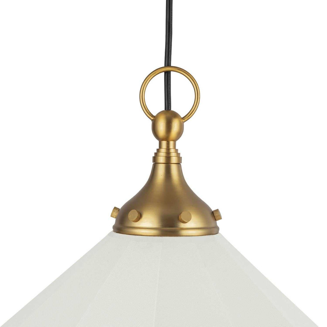 Alora Canada - PD447120BGWL - One Light Pendant - Ellen - Brushed Gold/White Linen