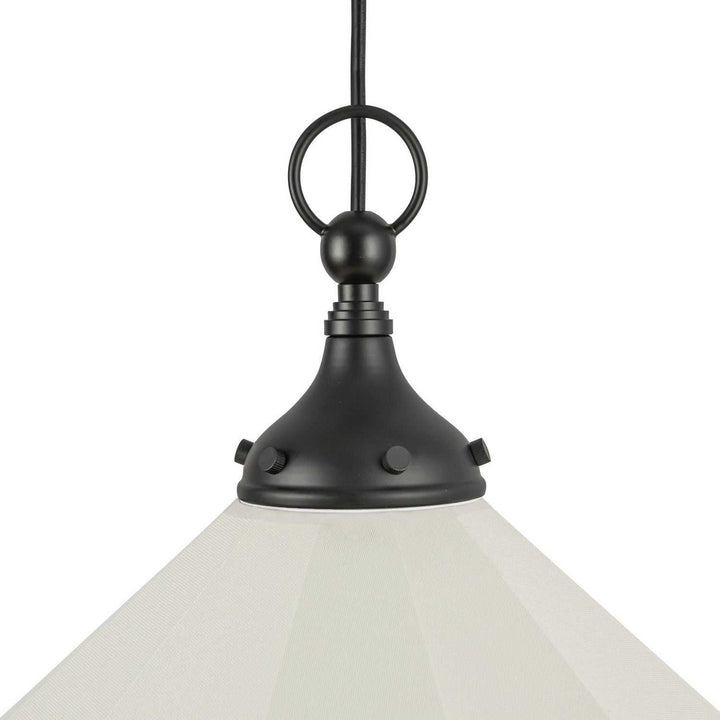 Alora Canada - PD447120MBWL - One Light Pendant - Ellen - Matte Black/White Linen