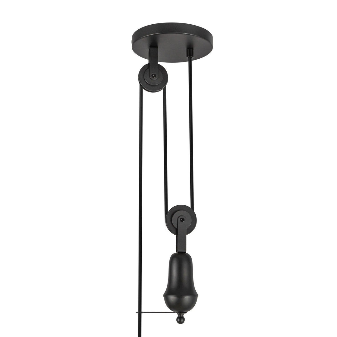 Alora Canada - PD447120MBWL - One Light Pendant - Ellen - Matte Black/White Linen