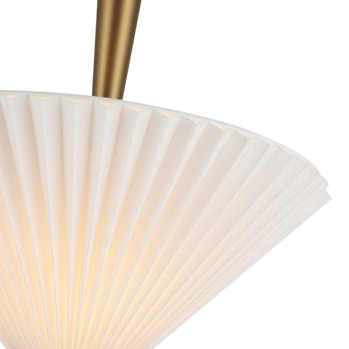 Alora Canada - PD497016BGFW - One Light Pendant - Bridgette - Brushed Gold/Folded White