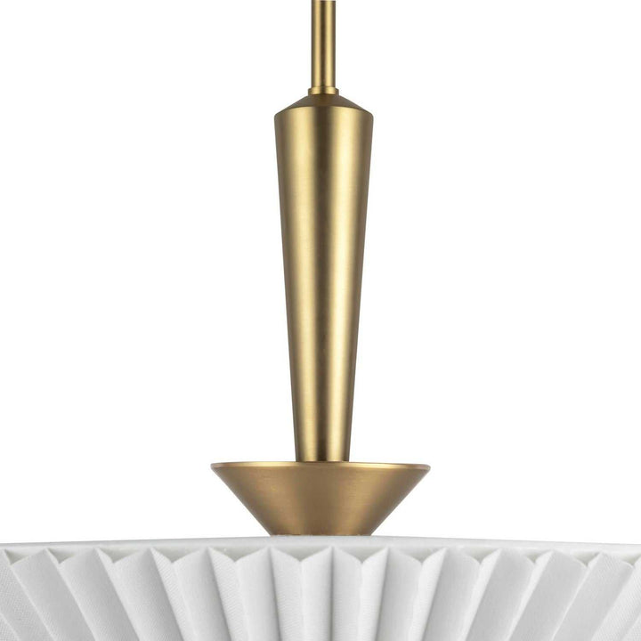 Alora Canada - PD497016BGFW - One Light Pendant - Bridgette - Brushed Gold/Folded White