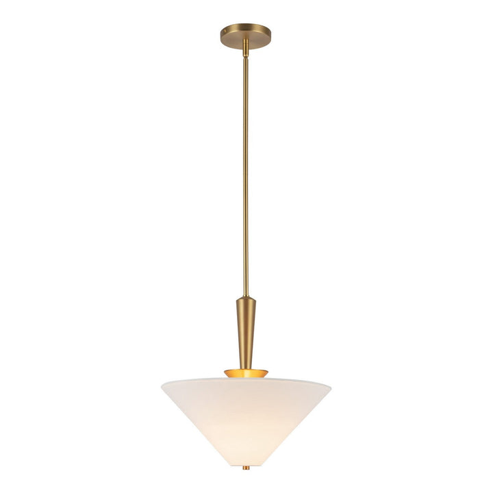 Alora Canada - PD497016BGWL - One Light Pendant - Bridgette - Brushed Gold/White Linen