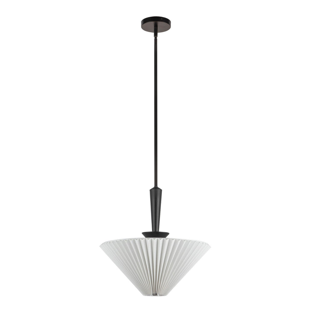 Alora Canada - PD497016MBFW - One Light Pendant - Bridgette - Matte Black/Folded White