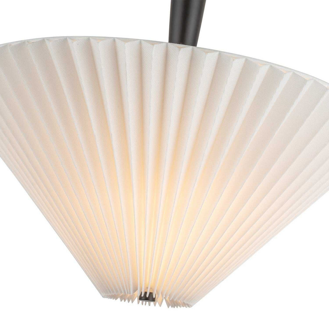 Alora Canada - PD497016MBFW - One Light Pendant - Bridgette - Matte Black/Folded White