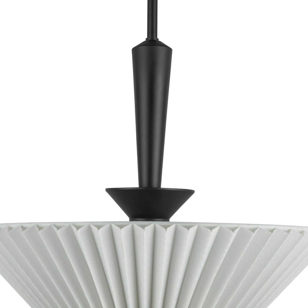 Alora Canada - PD497016MBFW - One Light Pendant - Bridgette - Matte Black/Folded White