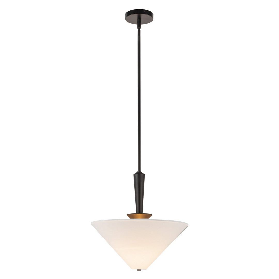 Alora Canada - PD497016MBWL - One Light Pendant - Bridgette - Matte Black/White Linen