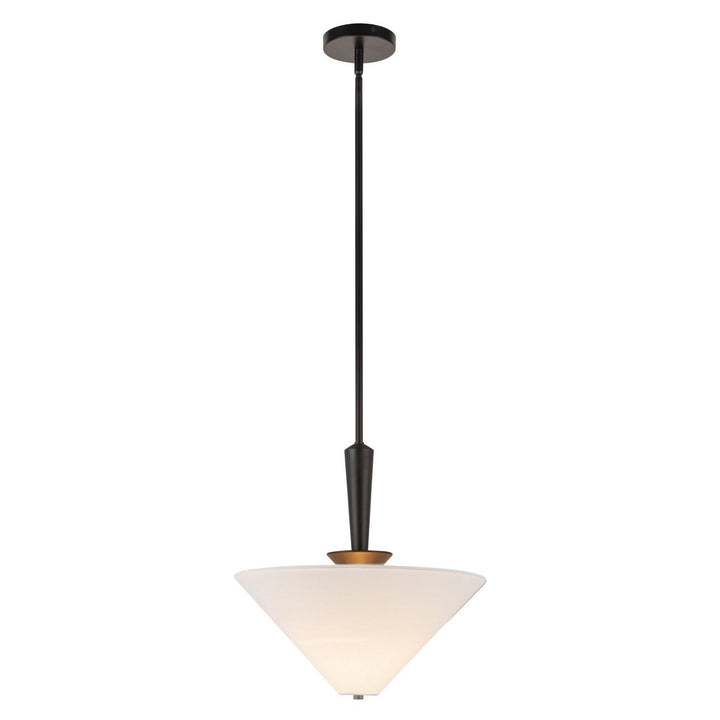 Alora Canada - PD497016MBWL - One Light Pendant - Bridgette - Matte Black/White Linen