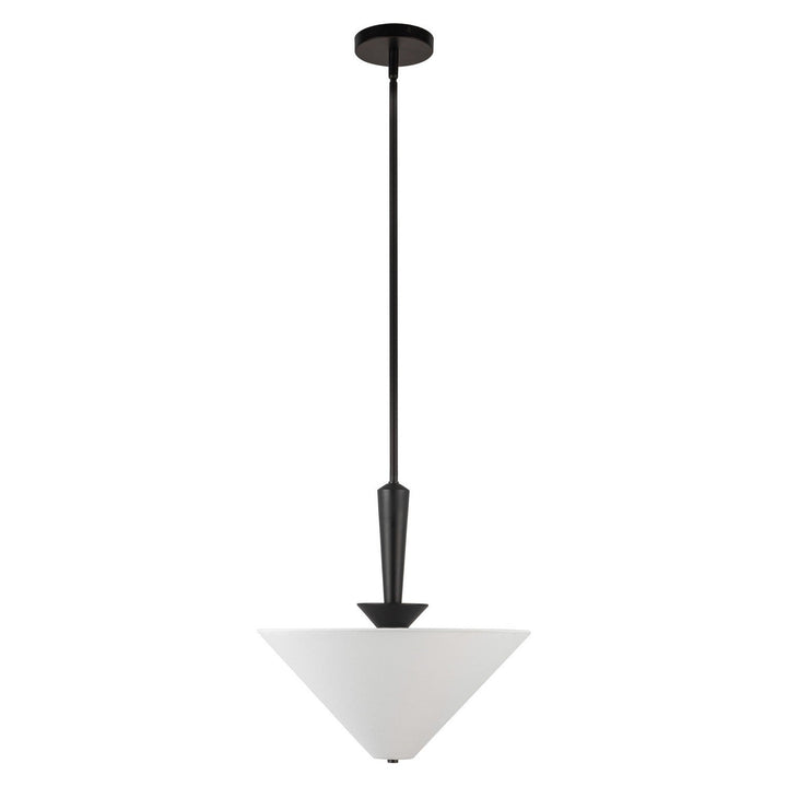 Alora Canada - PD497016MBWL - One Light Pendant - Bridgette - Matte Black/White Linen