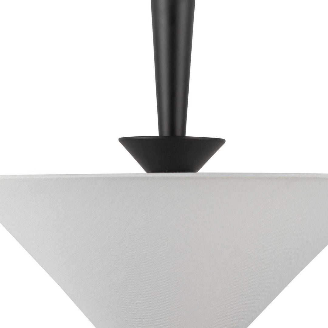 Alora Canada - PD497016MBWL - One Light Pendant - Bridgette - Matte Black/White Linen