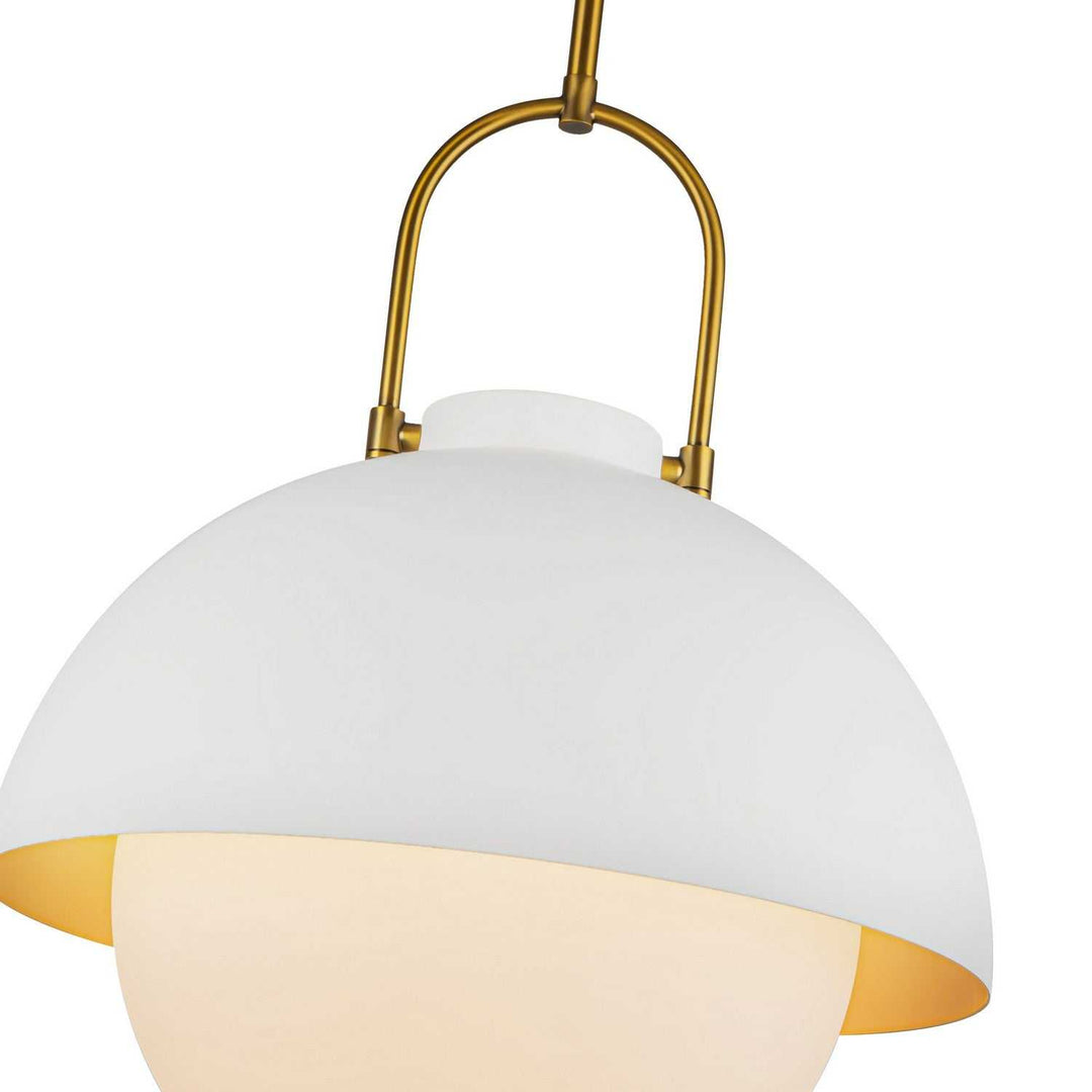 Alora Canada - PD507216WHOP - One Light Pendant - Harper - White/Opal Glass
