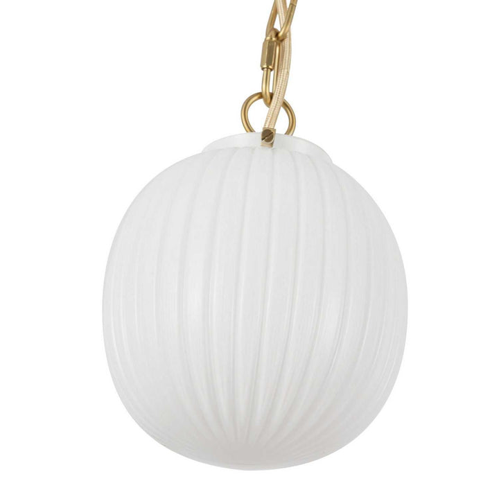 Alora Canada - PD579107BGGR - One Light Pendant - Cherise - Brushed Gold/Glossy Ribbed Opal Glass