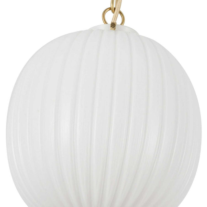 Alora Canada - PD579112BGGR - One Light Pendant - Cherise - Brushed Gold/Glossy Ribbed Opal Glass