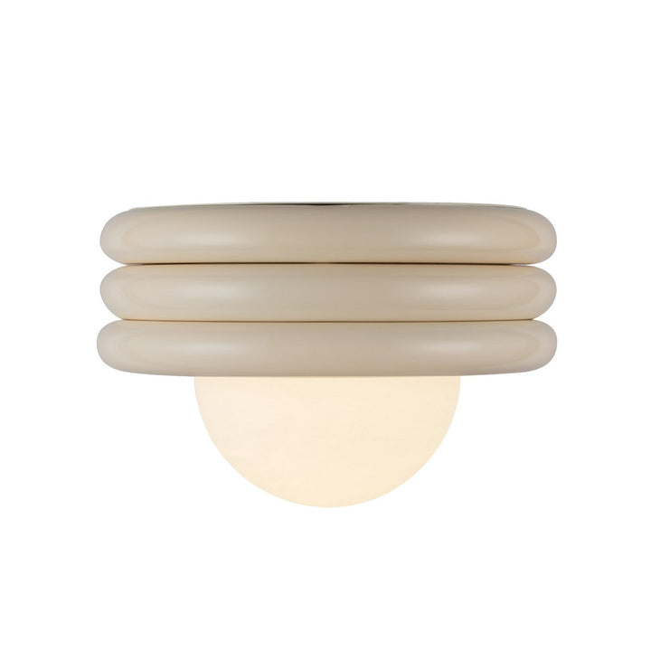 Alora Canada - SF426012PW - One Light Semi-Flush Mount - Harvey - Pearl White
