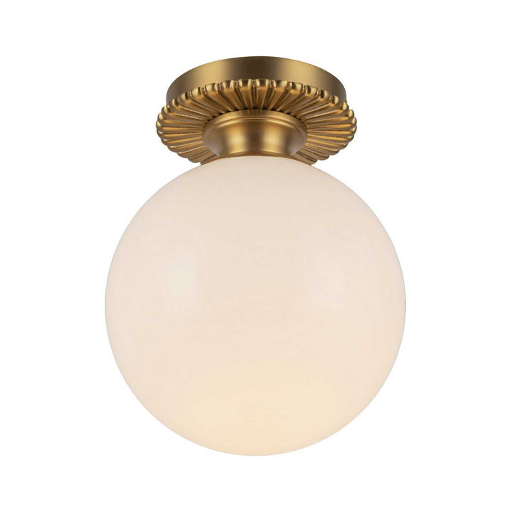 Alora Canada - SF430108BGGO - One Light Semi-Flush Mount - Otis - Brushed Gold/Glossy Opal Glass