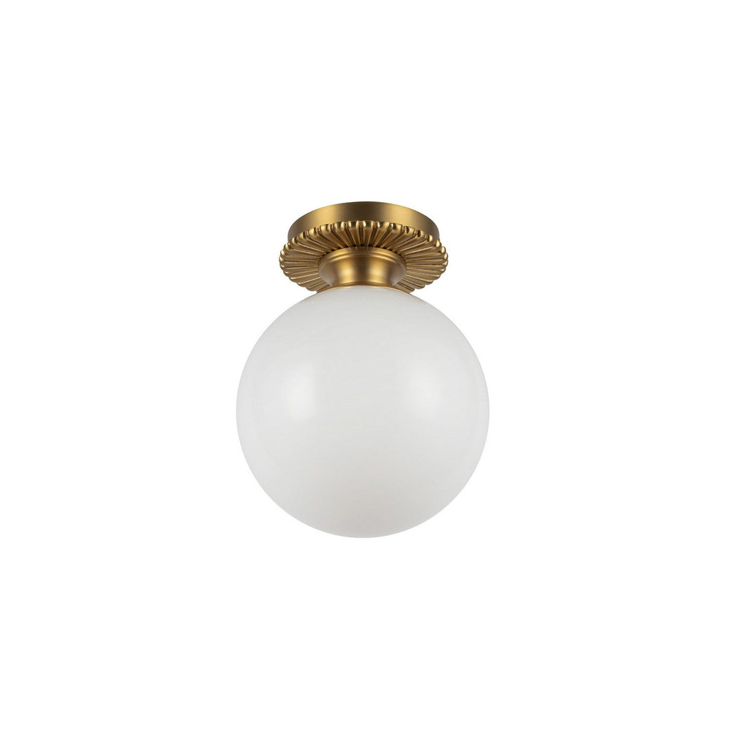 Alora Canada - SF430108BGGO - One Light Semi-Flush Mount - Otis - Brushed Gold/Glossy Opal Glass