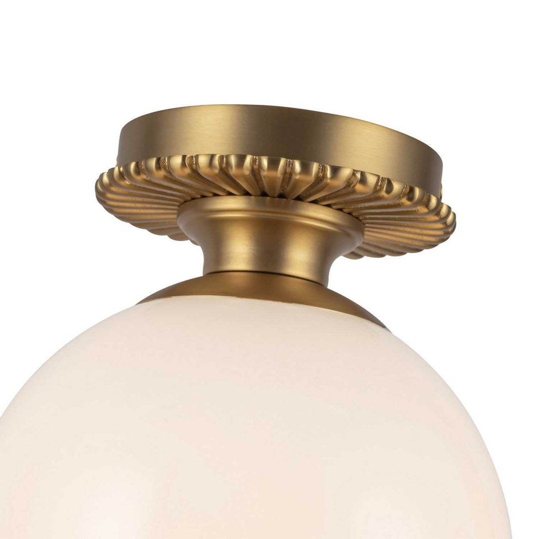 Alora Canada - SF430108BGGO - One Light Semi-Flush Mount - Otis - Brushed Gold/Glossy Opal Glass