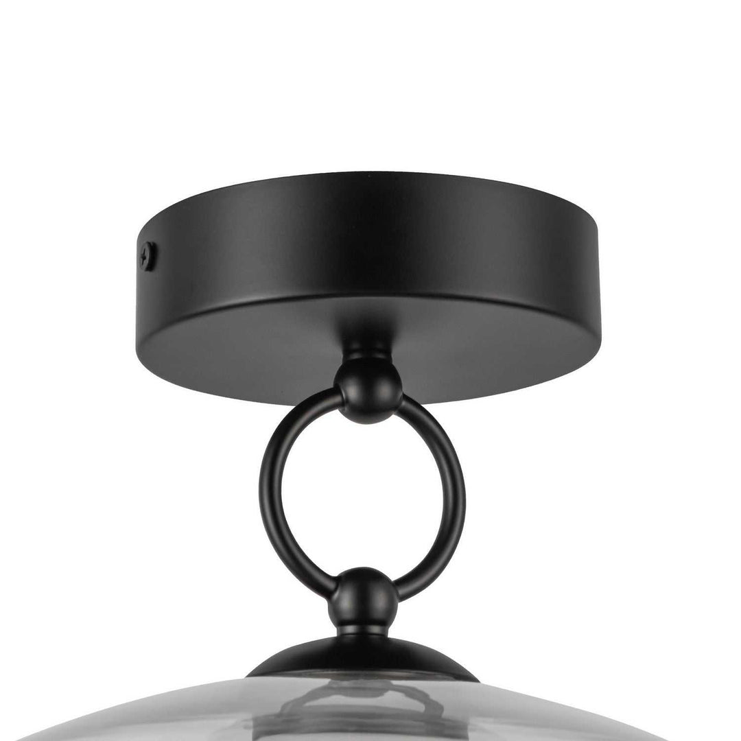 Alora Canada - SF443308MBCL-UNV - LED Semi Flush Mount - Leota - Matte Black/Clear Glass