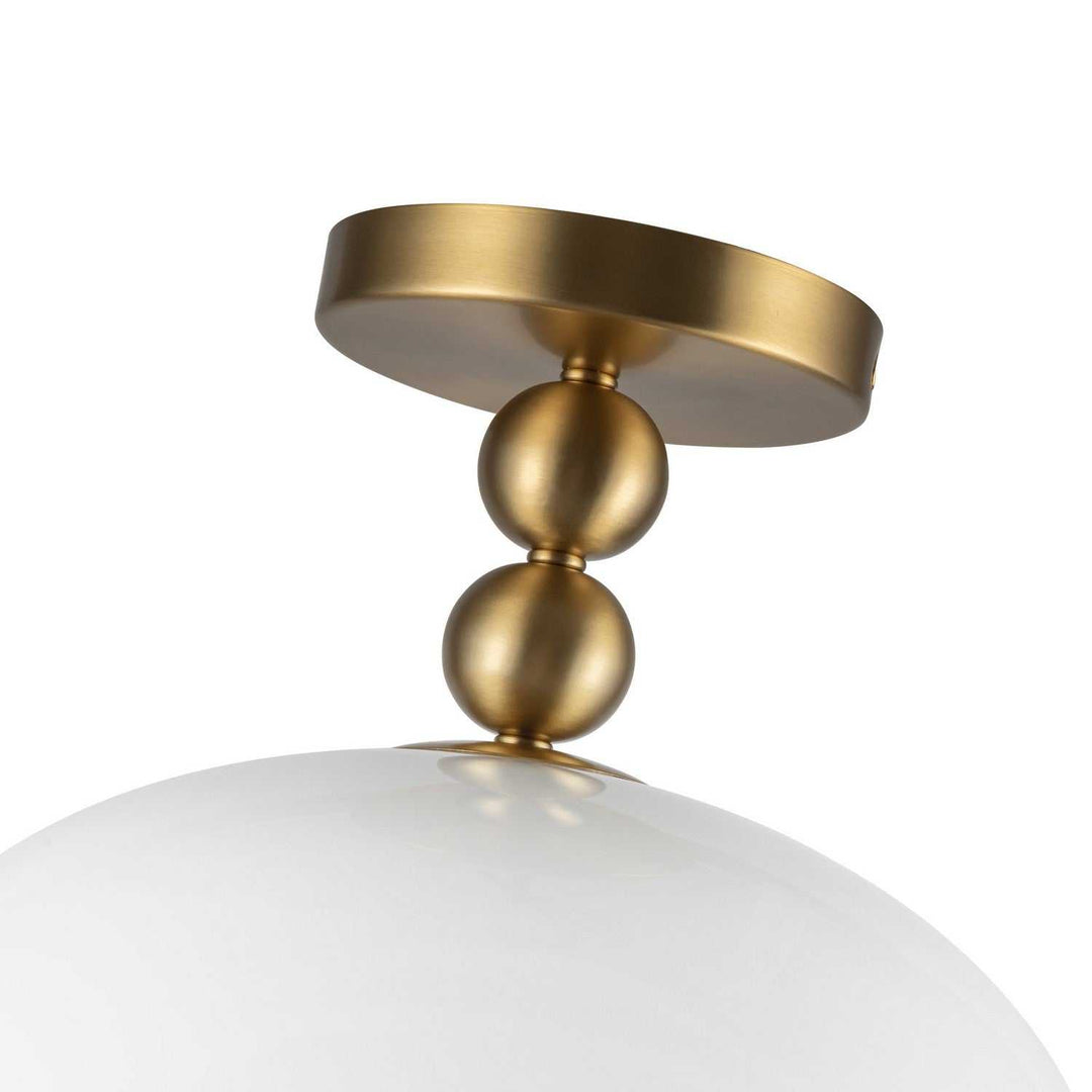 Alora Canada - SF459012BGGO - One Light Semi-Flush Mount - Paisley - Brushed Gold/Glossy Opal Glass