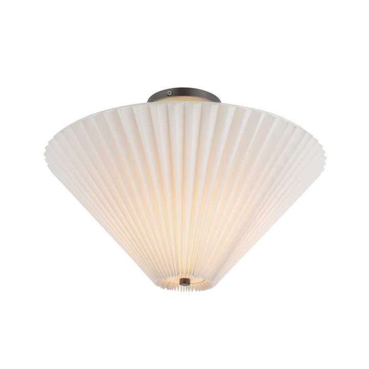 Alora Canada - SF497016MBFW - One Light Semi-Flush Mount - Bridgette - Matte Black/Folded White