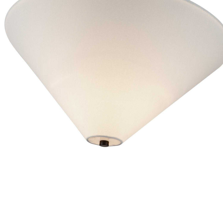 Alora Canada - SF497016MBWL - One Light Semi-Flush Mount - Bridgette - Matte Black/White Linen