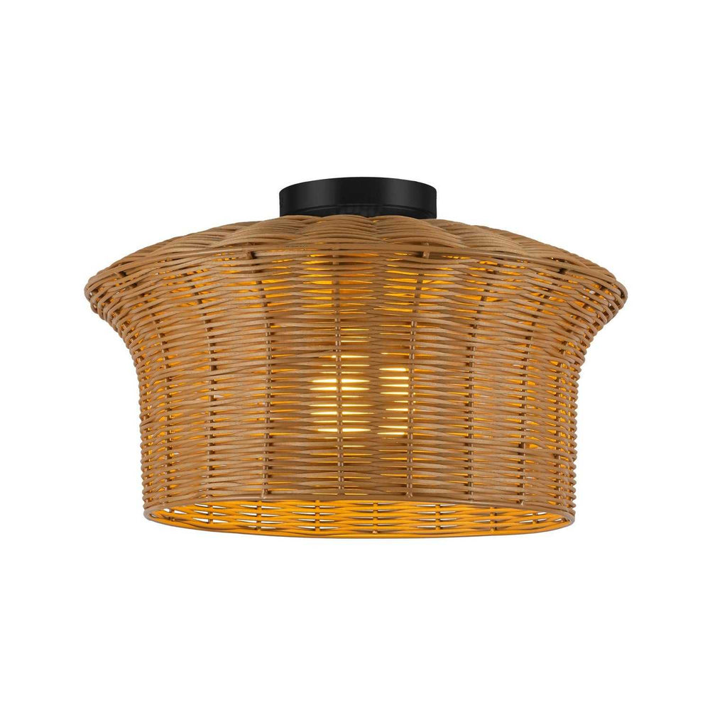 Kai One Light Semi-Flush Mount in Matte Black Alora Canada