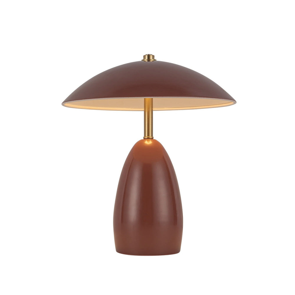 Poppy LED Table Lamp in Burgundy Alora Canada