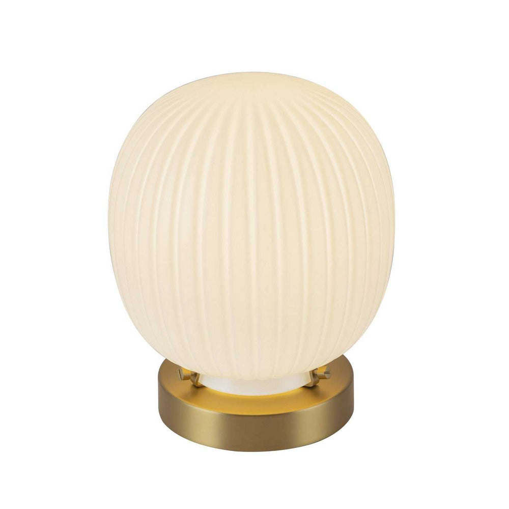Alora Canada - TL579107BGGR - One Light Table Lamp - Cherise - Brushed Gold/Glossy Ribbed Opal Glass