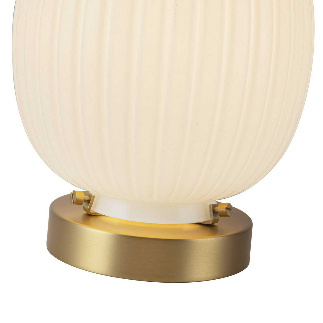 Alora Canada - TL579107BGGR - One Light Table Lamp - Cherise - Brushed Gold/Glossy Ribbed Opal Glass